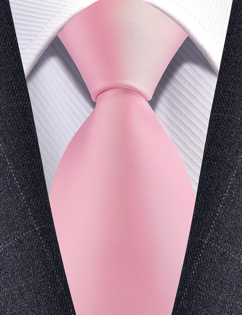 Branduce 3.15"（8cm） Mens Solid Satin Tie Pure Color Necktie + Gift Box - Image 2